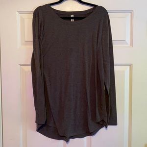 Dark Gray Long Sleeve Tunic Tee